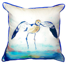 Avocet Wading Indoor Outdoor Pillow 22x22 | Betsy Drake | BDZP324