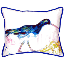 Black Shore Bird Indoor Outdoor Pillow 20x24 | Betsy Drake | BDZP421