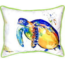 Blue Sea Turtle II Indoor Outdoor Pillow 20x24 | Betsy Drake | BDZP517