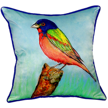 Painted Bunting Indoor Outdoor Pillow 22x22 | Betsy Drake | BDZP920