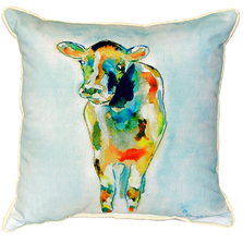 Cow Indoor Outdoor Pillow 22x22 | Betsy Drake | BDZP066