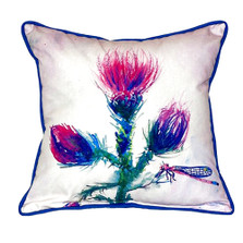 Dragonfly Thistle Indoor Outdoor Pillow 22x22 | Betsy Drake | BDZP082