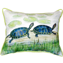 Turtle Pair Indoor Outdoor Pillow 20x24 | Betsy Drake | BDZP045