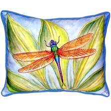 Dragonfly Leaf Indoor Outdoor Pillow 20x24 | Betsy Drake | BDZP299