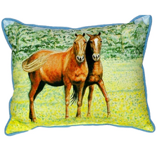 Horse Pair Indoor Outdoor Pillow 20x24 | Betsy Drake | BDZP057