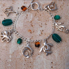 Sea Life  Link Charm Bracelet | Big Blue Jewelry | SSCHARM