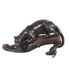 Panther on Log Bronze Statue | Metropolitan Galleries | SRB15009