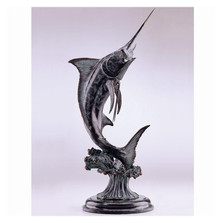 Marlin Brass and Marble Sculpture | 30814 | SPI Home