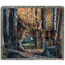 Deer Tapestry Throw Blanket | Manual Woodworkers | MWWATBS2