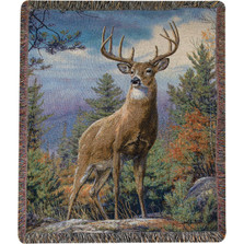 Deer Tapestry Throw Blanket | Manual Woodworkers | MWWATSTPD
