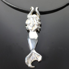 Mermaid Sterling Silver Pendant Necklace | Anisa Stewart Jewelry | ASJP1057