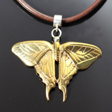 Butterfly Bronze Pendant Necklace | Anisa Stewart Jewelry | ASJBRW1010