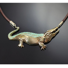 Alligator Bronze Pendant Necklace | Anisa Stewart Jewelry | ASJBRW1015