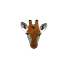 Giraffe Face Pin | Bamboo Jewelry | BJ0214p -2