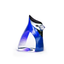 Blue Birdie Painted Crystal Sculpture | 34261 | Mats Jonasson Maleras