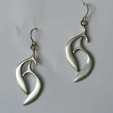 Dolphin Pewter Drop Wire Earrings "Harmony Bay"