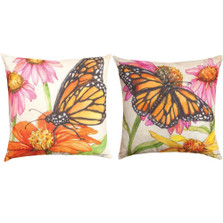 Monarch Butterfly Reversible Throw Pillow | Manual Woodworkers | SLBMDW