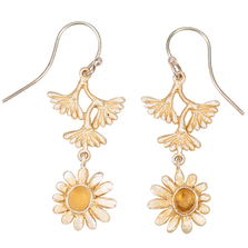 Deco Daisy Flower Dangle Wire Earrings | Michael Michaud Jewelry | 3259bzgs