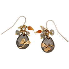 Pebble Two Tone w/Multi Stone Wire Earrings | Michael Michaud Jewelry | E103