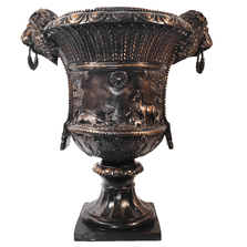 Lion Bust Bronze Planter Urn | Metropolitan Galleries | MGISRB45186