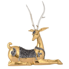 Thai Deer Facing Left Silver Plated Sculpture | 6017 | D'Argenta