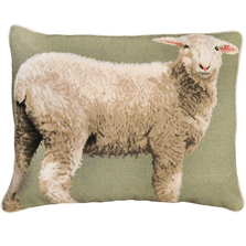 Sheep Baby Needlepoint Down Pillow | Michaelian Home | MICNCU787
