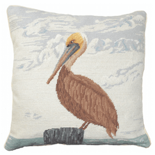 Pelican Needlepoint Down Throw Pillow | Michaelian Home | MICNCU821