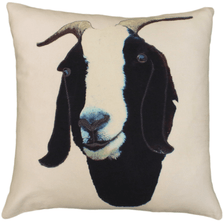 Goat Printed Down Throw Pillow "Carl" | Michaelian Home | MICNPE015