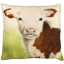 Cow Printed Down Throw Pillow "Christine" | Michaelian Home | MICNPE025