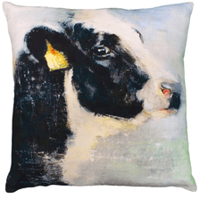 Cow Printed Down Throw Pillow "Chelsea" | Michaelian Home | MICNPE027