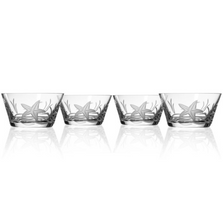 Starfish Engraved Glass Bowl Set of Four | Rolf Glass | 400211