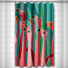 Flamingo Walk Shower Curtain | Island Girl Home | SC49 -2