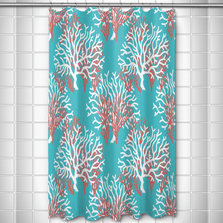 Coral Shower Curtain Nassau | Island Girl Home | SC189