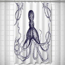 Octopus Shower Curtain | Island Girl Home | Navy | SC172