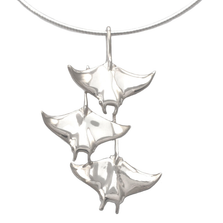 Manta Ray Trio Pendant Necklace "Ocean in Motion" | Big Blue Jewelry