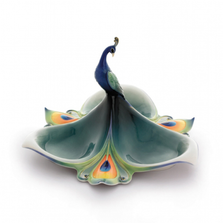 Peacock Splendor Tidbit Dish | FZ01689 | Franz Collection