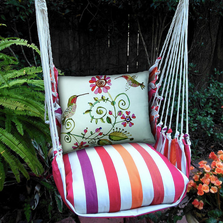 Hummingbird Hammock Chair Swing "Cristina Stripe" | Magnolia Casual | CRHULV-SP