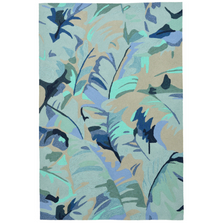 Palm Leaf Blue Area Rug | Trans Ocean | CAP46166803