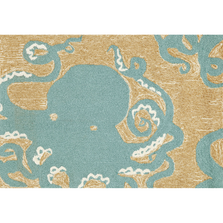 Octopus Aqua Accent Rug | Trans Ocean | FTP34143204