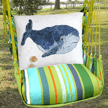 Whale Hammock Chair Swing "Citrus Stripe" | Magnolia Casual | CTRR810-SP-2