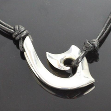 Sterling Silver Tribal Hook Pendant Necklace | Anisa Stewart Jewelry | ASJf1012s
