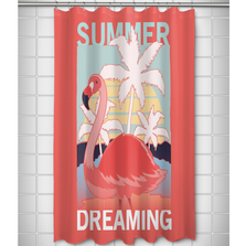 Flamingo Shower Curtain | Summer Dreaming | Island Girl Home | SC847