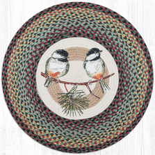 Chickadee Round Patch Braided Rug | Capitol Earth Rugs | CERRP-081C