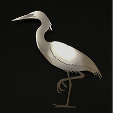 Egret Stainless Steel Wall Art | R Mended Metals | 101604