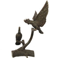 Parrots on Tree Limb Bronze Sculpture | Metropolitan Galleries | SRB15022