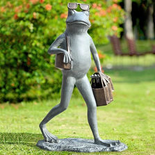 Frog Garden Sculpture "Suave Shopper" | 34868 | SPI Home