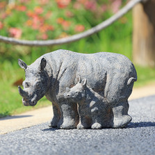 Rhino and Baby Garden Sculpture "Serengeti Serenity" | 48141 | SPI Home