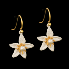 Orange Blossom Flower Wire Earrings | Nature Jewelry | Michael Michaud | 3325BZ