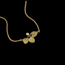 Water Lily Dainty Pendant Necklace | Nature Jewelry | Michael Michaud | 9259BZ