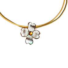 Dogwood Flower Pendant Necklace | Elaine Coyne Jewelry | NCW8404PDCI